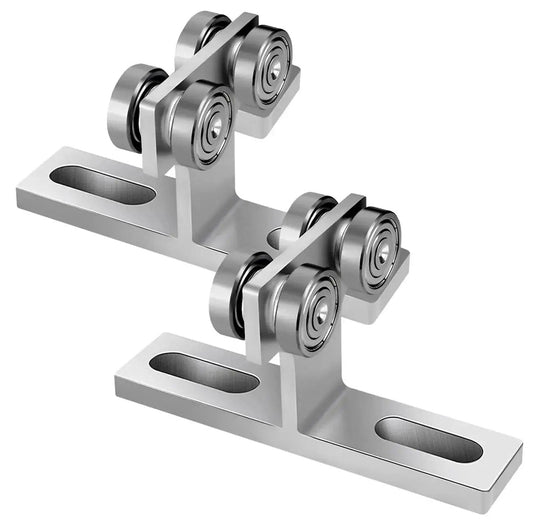 4 Wheel Trolley Assembly For 1-5/8 Inch Unistrut Channel Galvanized Steel Silent Operation, high load capacity 1000 lbs, pack of 2