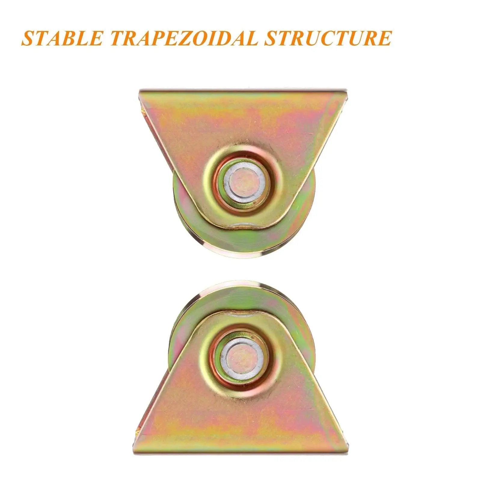 V Groove Wheel Plate Casters For V Track Rails Heavy Duty Sliding Gate Wheel With Bracket Rigid Caster, galvanized steel