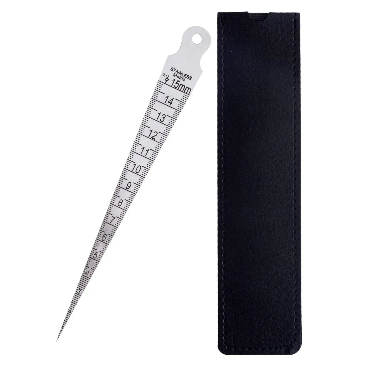 Pro Grade Dual Sided Stainless Steel Aperture Gap Gauge For Precise One To Fifteen Millimeter And One Sixty Fourth To Five Eighth Inch Readings