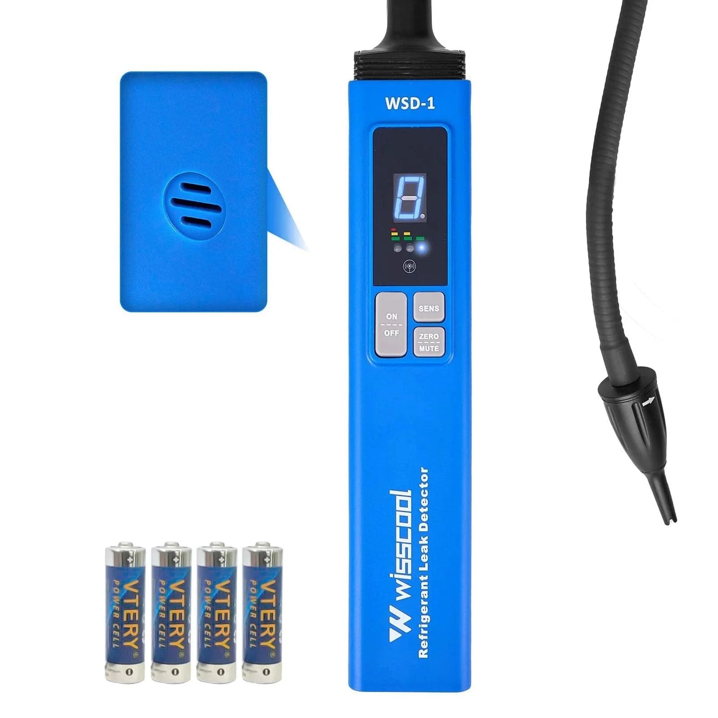 Advanced HVAC Leak Detector for Halogen Gas Leaks and Freon Alarm LCD Display Detects R22 R410A R134A R1234yf With Three Sensitivity Modes Up To 0.1 Oz Per Year Fast Warm Up Handy Refrigerant Tester for Pros