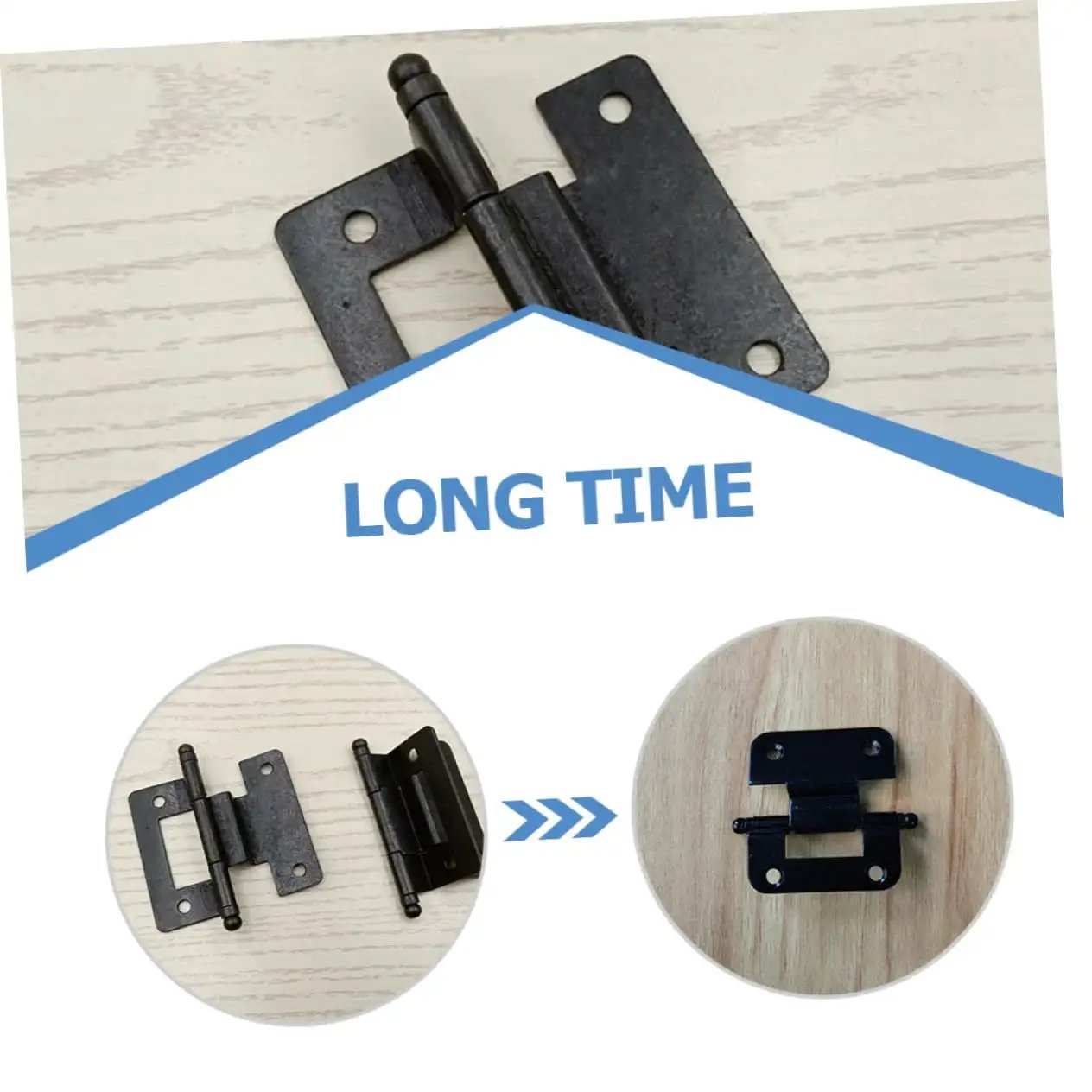 10 Pack Self Closing Cabinet Hinges For Kitchen Bathroom And Wardrobe With Flush Design, showing hinge details and durability