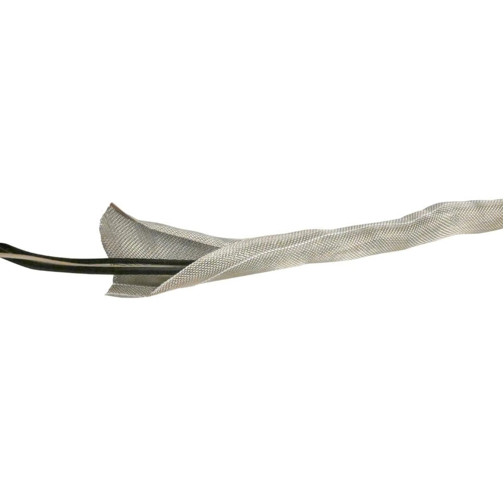 RFI Shield Split Sleeve Half Inch By Thirty Six Feet With Tinned Copper Shielding And A Seventeen Point Five Inch Grounding Strap