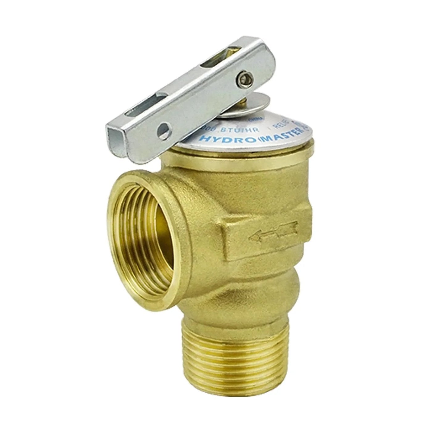 Image showing Tankless Water Heater Service Valve Kit With Pressure Relief Valve Three Quarter Inch IPS Isolator Clean Brass