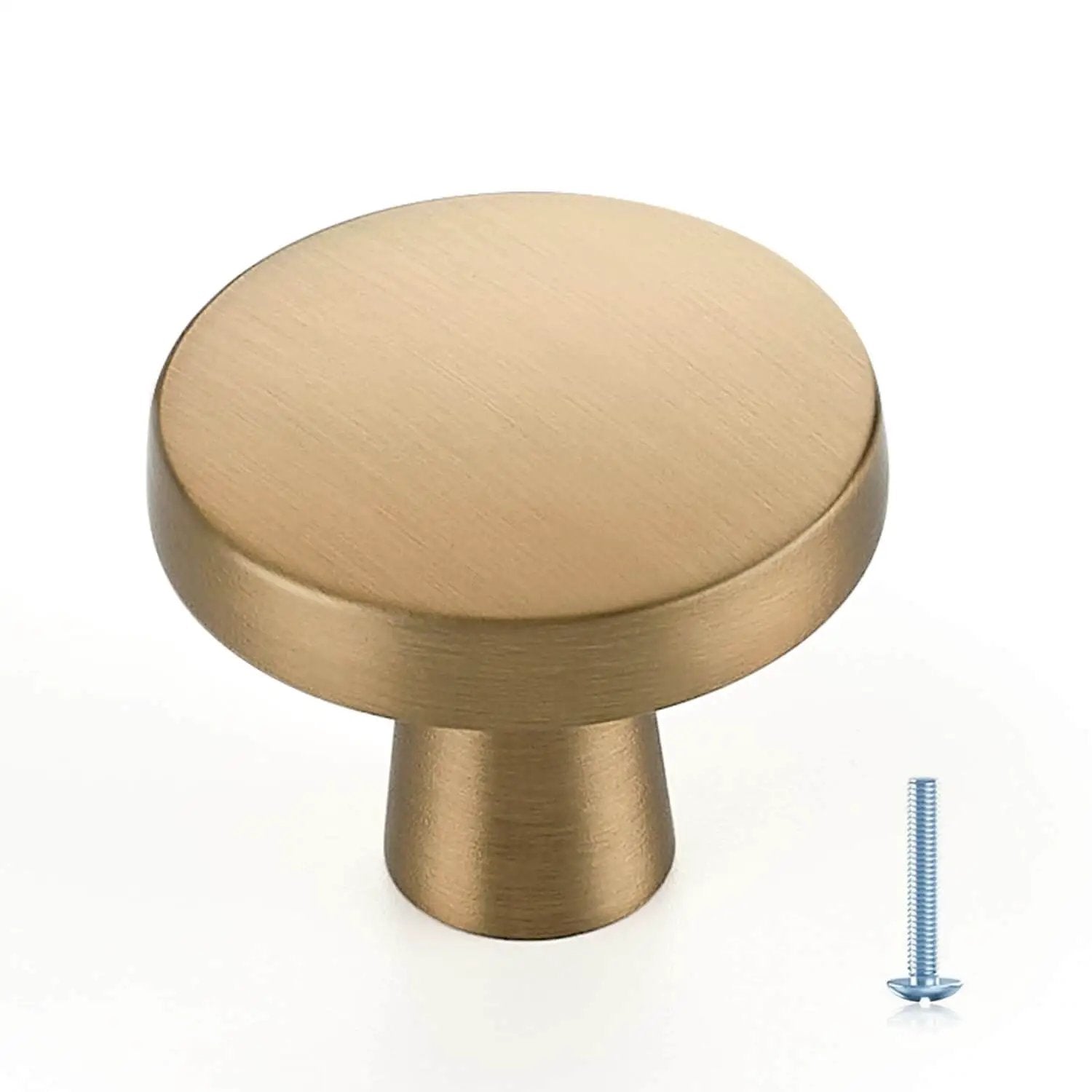 Solid Round Kitchen Cabinet Knobs 30 Pack Single Hole Pulls In Champagne Bronze Oil Rubbed Finish For Cabinets And Drawers Strong Zinc Build Easy Install Upgrade Your Kitchen Ravinte