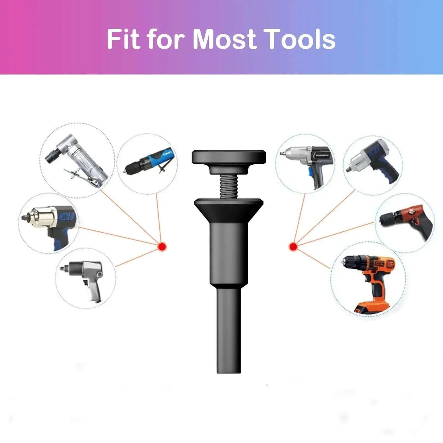 Three Pack Die Grinder Mandrel Holder For Cut Off Wheels With Three Eighths Inch Arbor Holes And One Quarter Inch Arbor Holes Plus One Quarter Inch Shaft Stem For Rotary Tools Drill Accessories, compatible with various power tools.