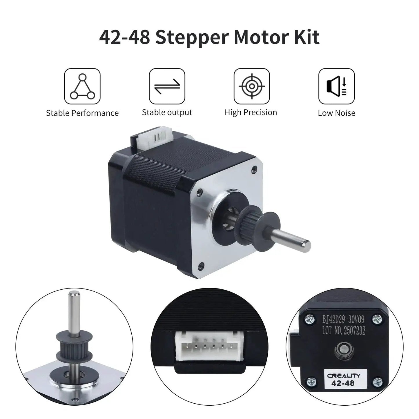 Replacement Y Axis Motor For K1 Max 3D Printer Original Nema 17 42mm 48mm 20 Tooth Wheel Bearing 1.8 Degree 1.8A