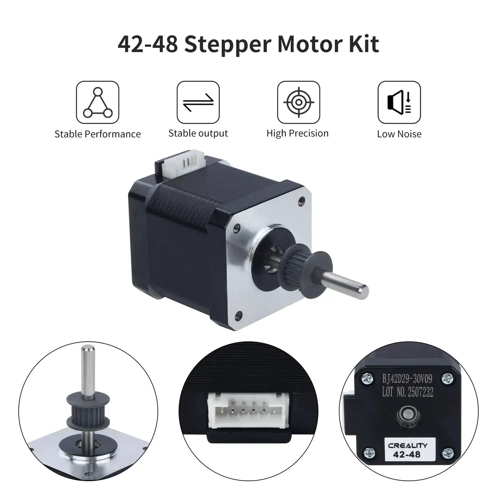 Replacement Y Axis Motor For K1 Max 3D Printer Original Nema 17 42mm 48mm 20 Tooth Wheel Bearing 1.8 Degree 1.8A