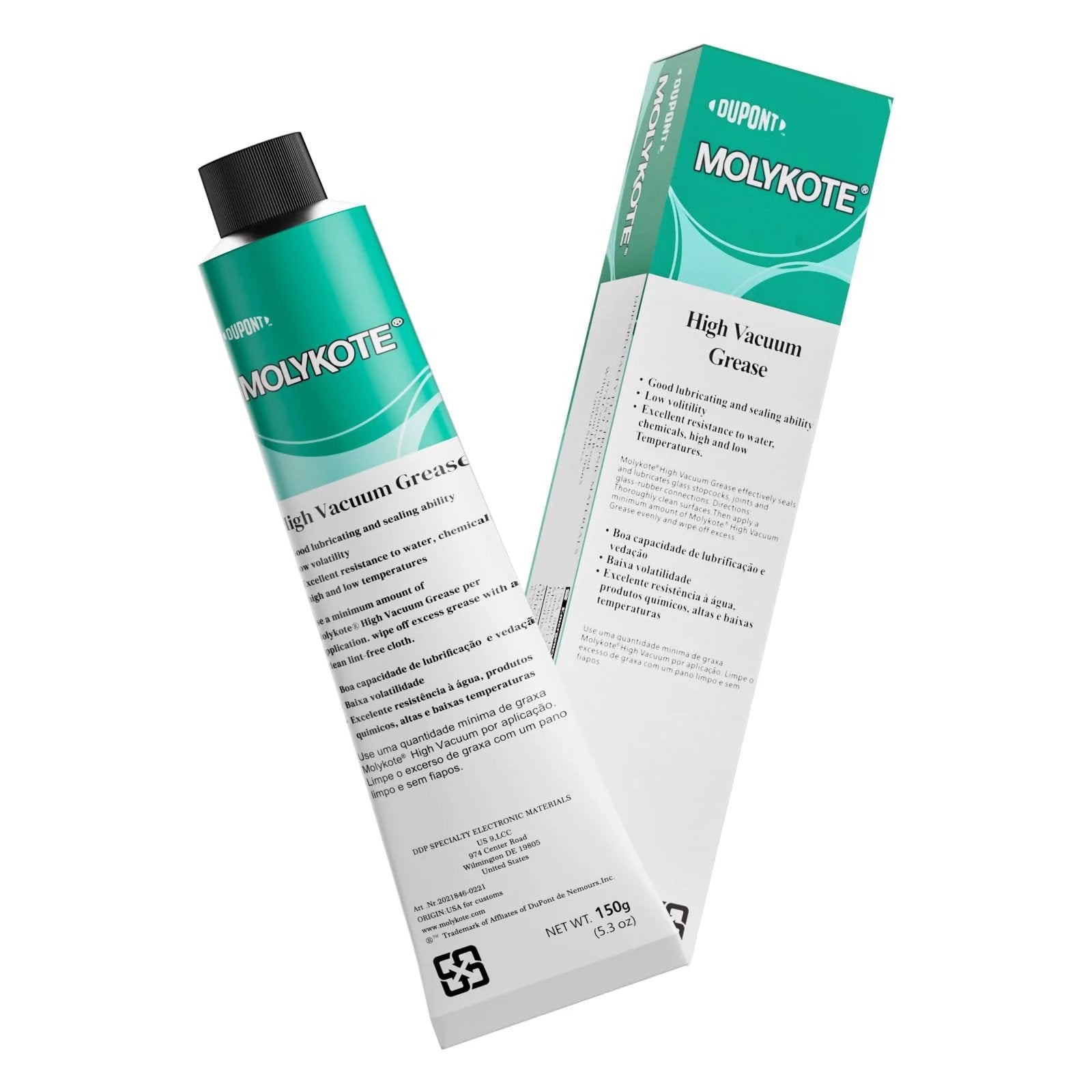 Pro Grade High Vacuum Silicone Grease 150g Tube For Vacuum And Pressure Systems Rubber Elastomer Lubrication Valves Seals O Rings Water And Chemical Resistant Wide Temperature Range Nonmelting NLGI 3-4, with packaging