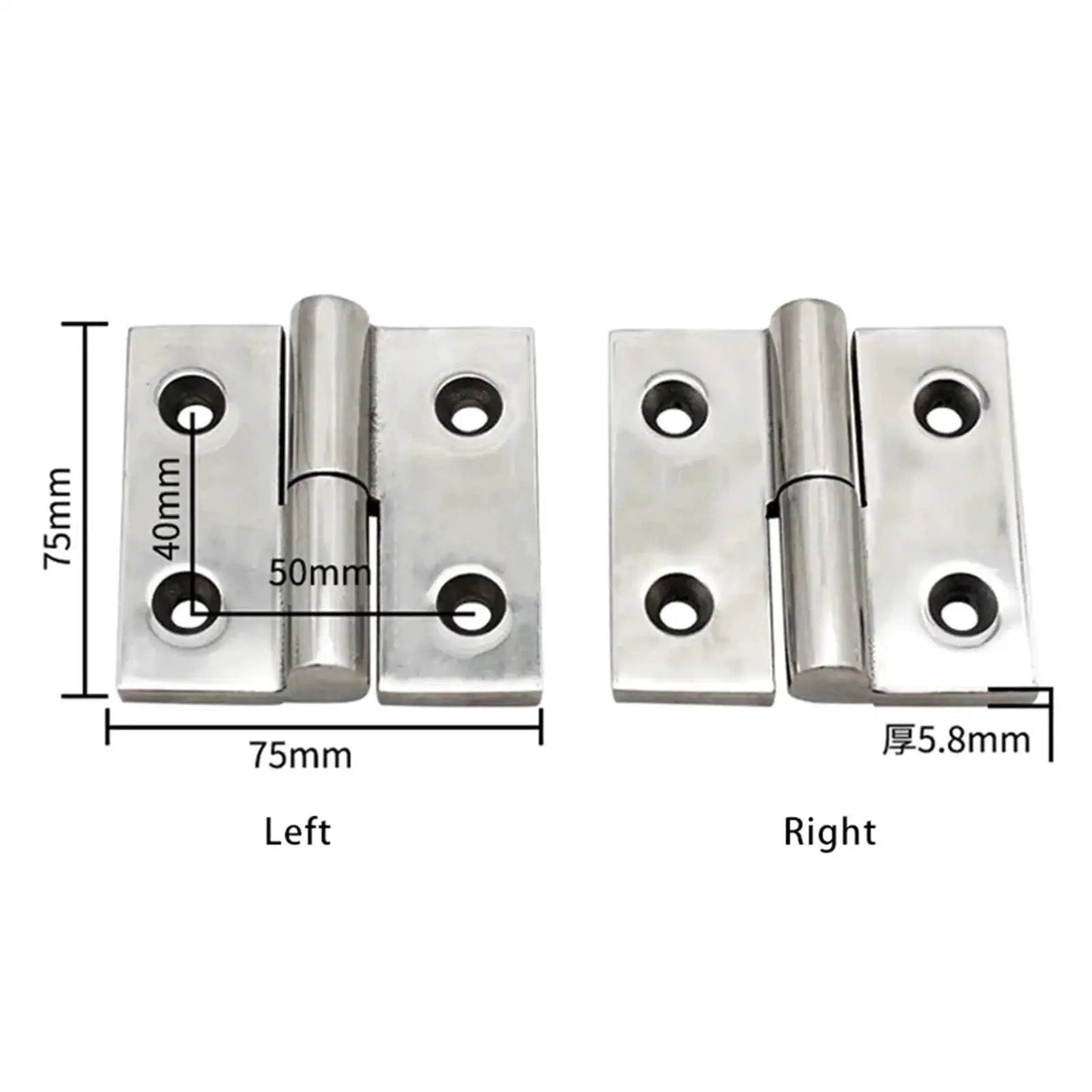 Beefed Up Heavy Duty Gate Hinge Made From 304 Stainless Steel For Industrial Equipment With High Load Bearing Capacity And Durable Mounting 1 Piece Model XG02-177-3TL