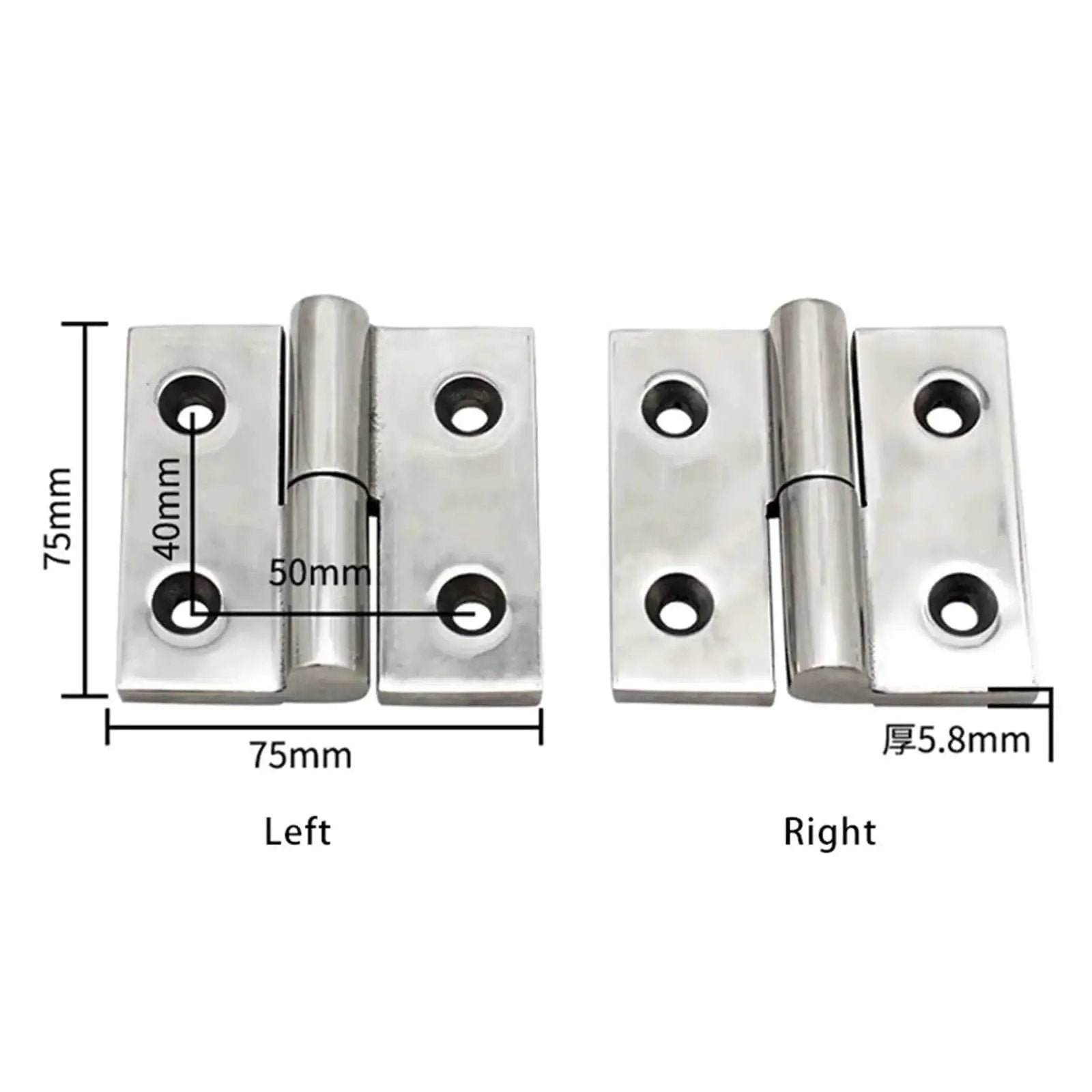 Beefed Up Heavy Duty Gate Hinge Made From 304 Stainless Steel For Industrial Equipment With High Load Bearing Capacity And Durable Mounting 1 Piece Model XG02-177-3TL