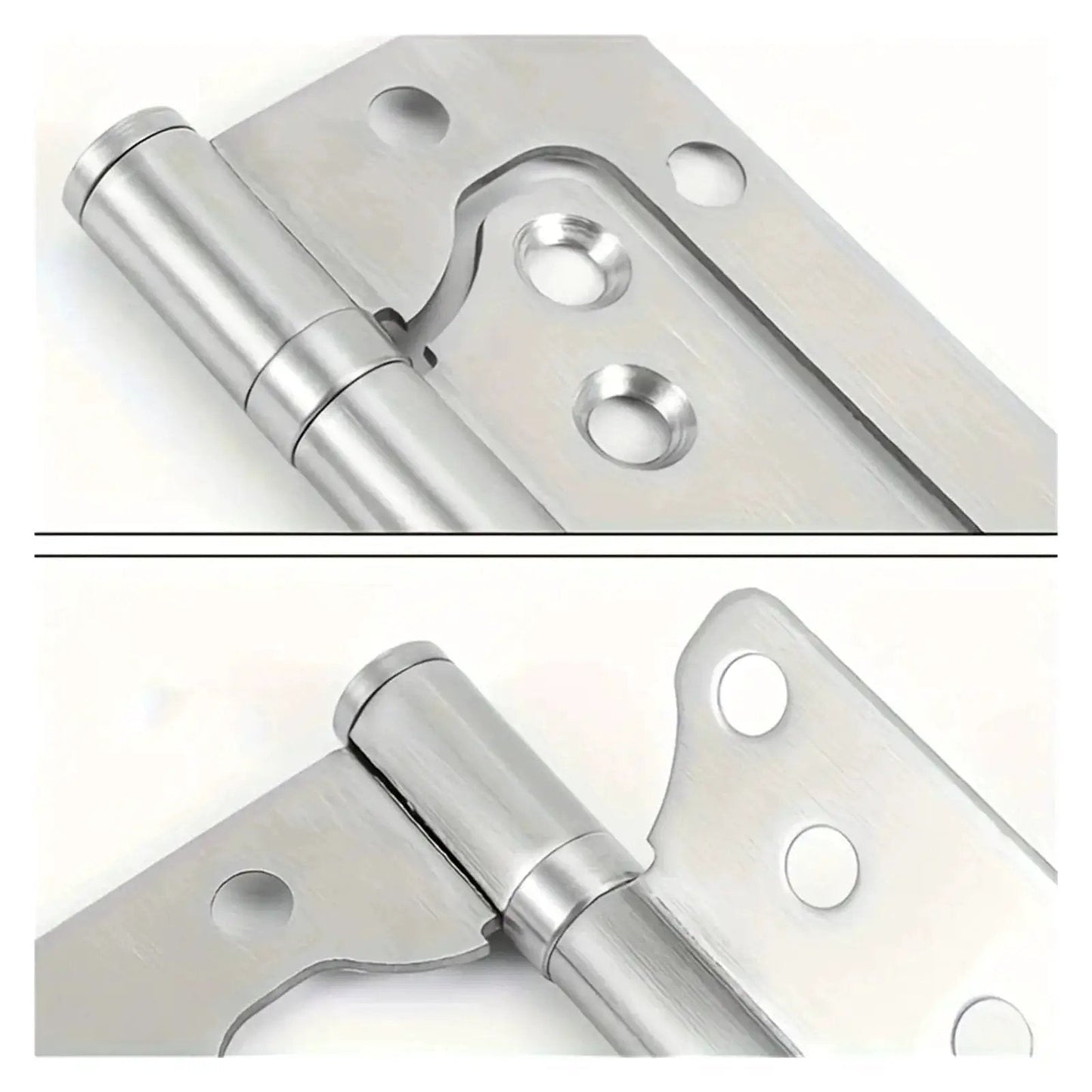 Close-up of 4 Pack Heavy Duty Silent Thickened Door Hinges for general doors, showing durable steel design and smooth rotation.