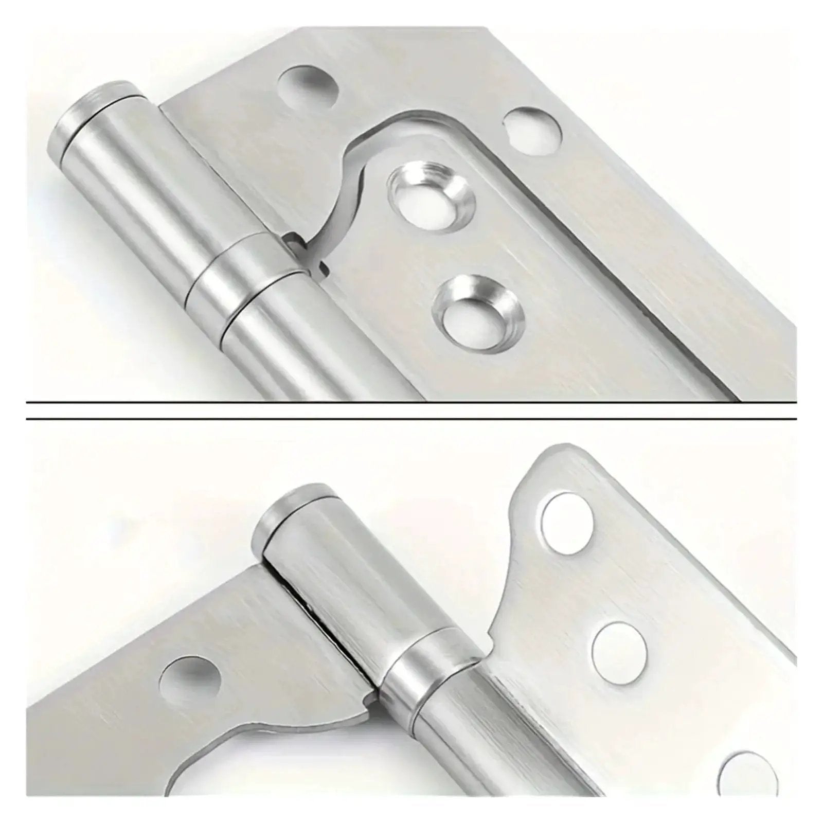 Close-up of 4 Pack Heavy Duty Silent Thickened Door Hinges for general doors, showing durable steel design and smooth rotation.