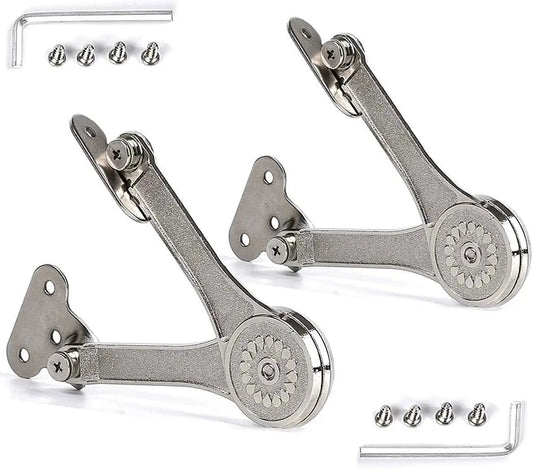 Heavy Duty Lid Stay Hinges For Cabinets And Toy Boxes, 110 Degree Folding Lid Support, Adjustable Weight With Included Allen Wrench
