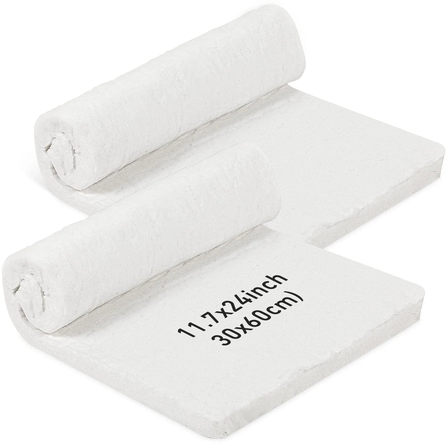 2 Pack Ceramic Fiber Insulation Blanket High Density 2400F Fireproof For Furnace Stoves Kilns Forges Fireplaces 24 X 12 X 1 Inches