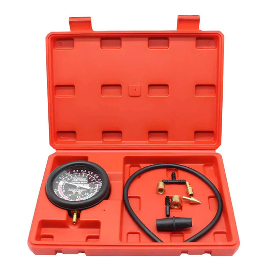 Pro Grade Fuel Pump And Vacuum Tester Gauge Kit For Cars And Carburetors Universal Pressure Testing Meters with case and accessories