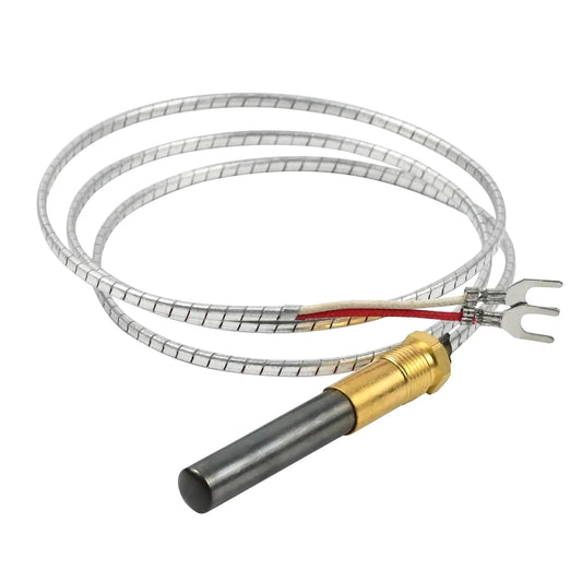 Thermopile Assembly 36 Inch for HVAC Pros Robertshaw 1950-001, 250 to 750 Millivolts MV, Two Lead Wire, PG9 Adapter Included, Multicolored Cable
