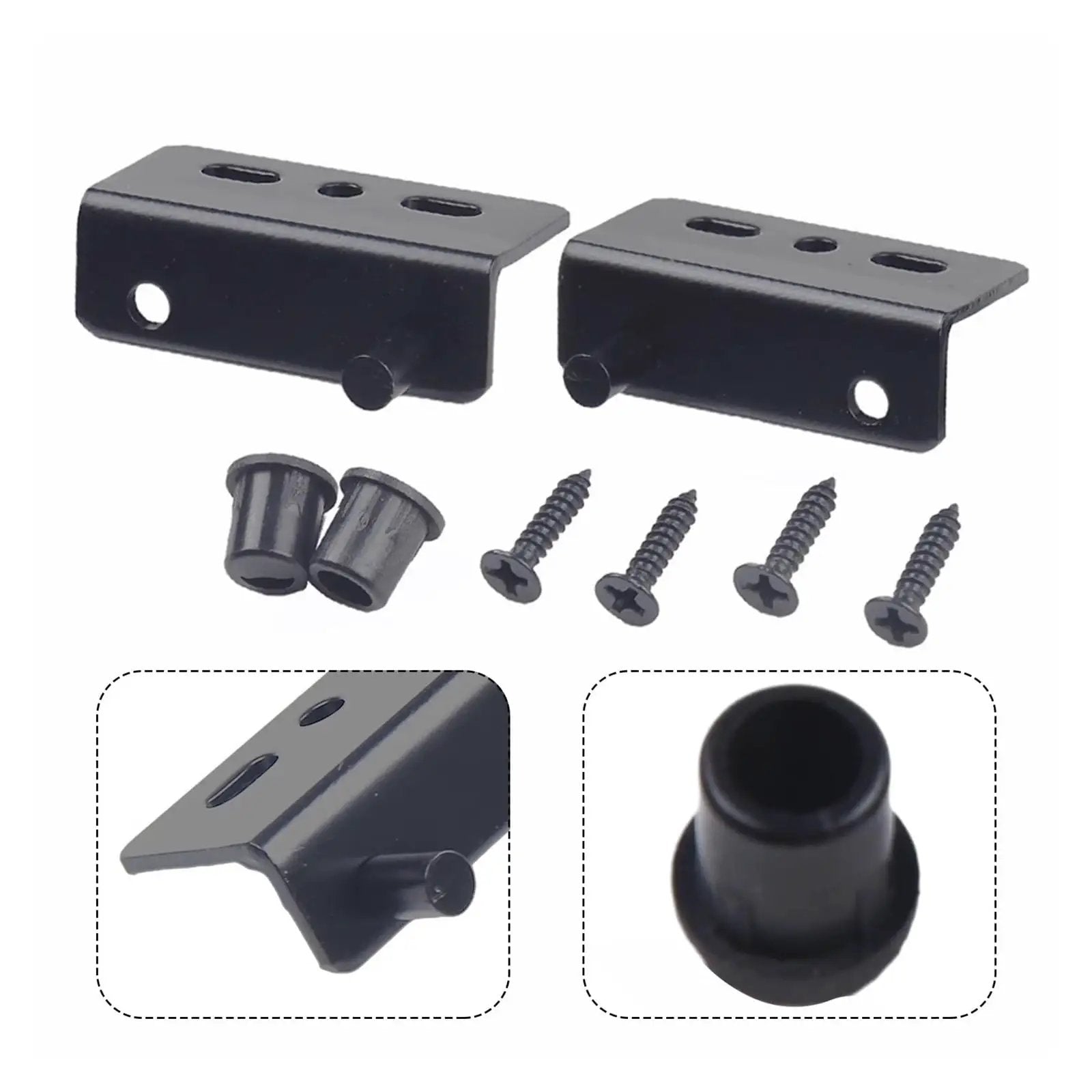 2 Pack Heavy Duty Hidden Pivot Door Hinges With Bushing For Wooden Doors Drawers Cabinets Wardrobe Closets And Furniture Hardware Black Finish