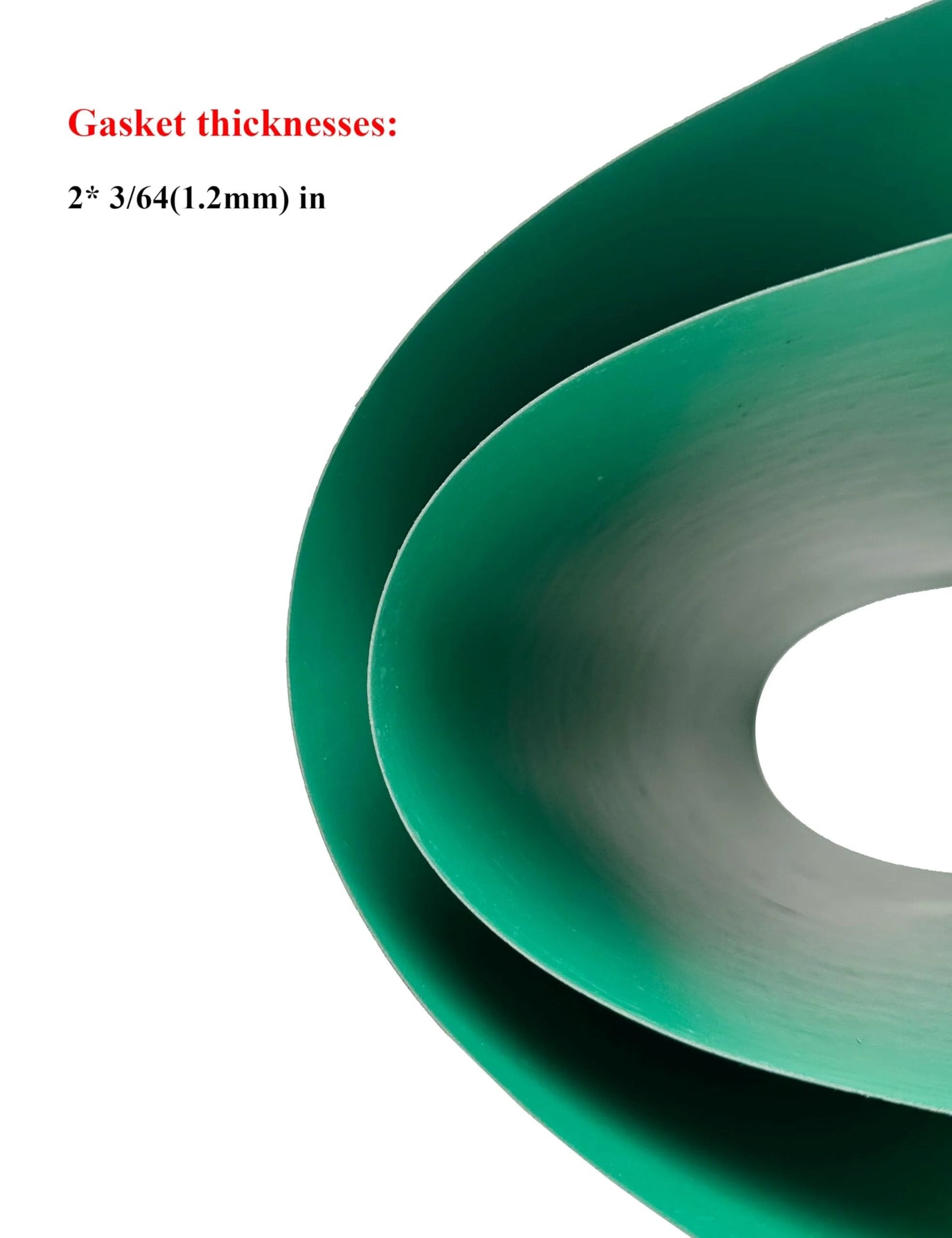 Close-up of green 1.2mm thick non-asbestos gasket paper, Two Pack 1.2mm Non-Asbestos Gasket Paper Sheets For Small Engines, Gasoline And Diesel Fuel Resistant, DIY Auto Rebuild Sealing, Industrial Q3S Gasket Material For Heavy Duty Seals, By YAMAKATO