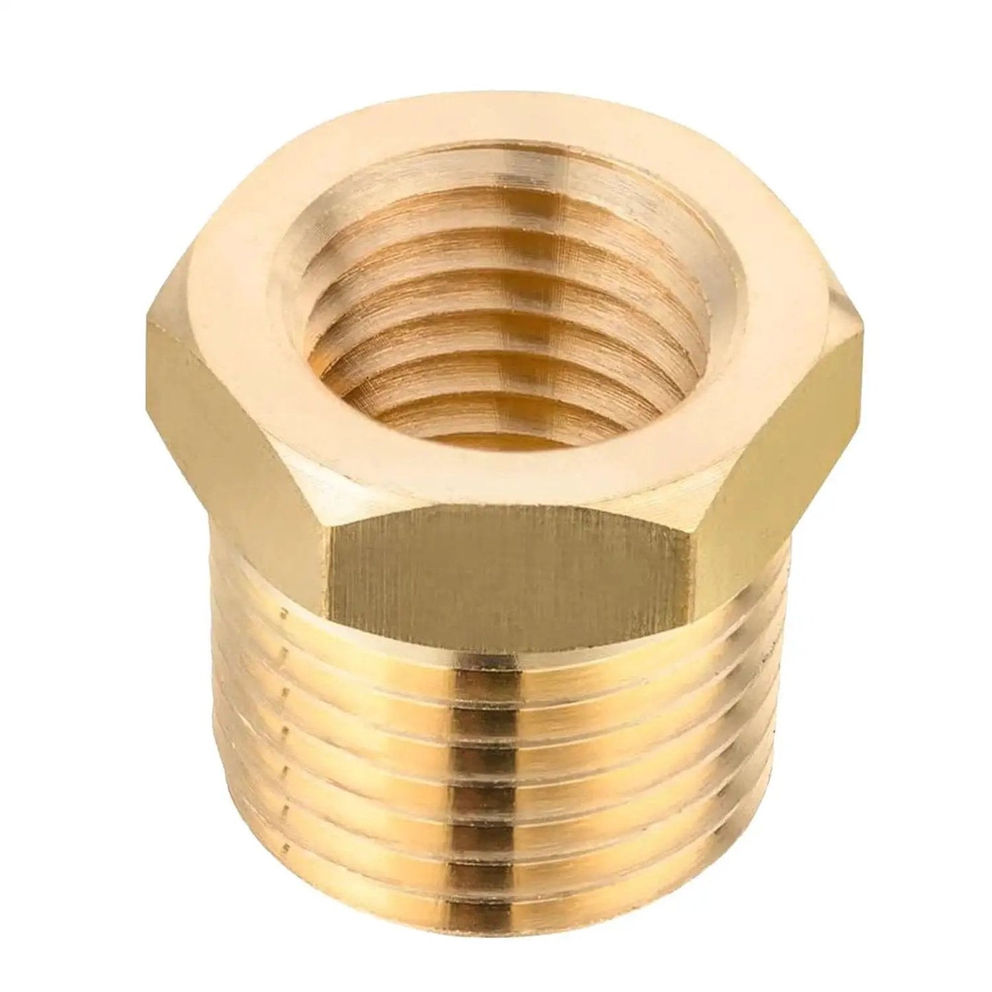 Brass Reducer Hex Bushing One Inch NPT Male To Three Quarter Inch NPT Female Pipe Fitting Adapter in forged brass
