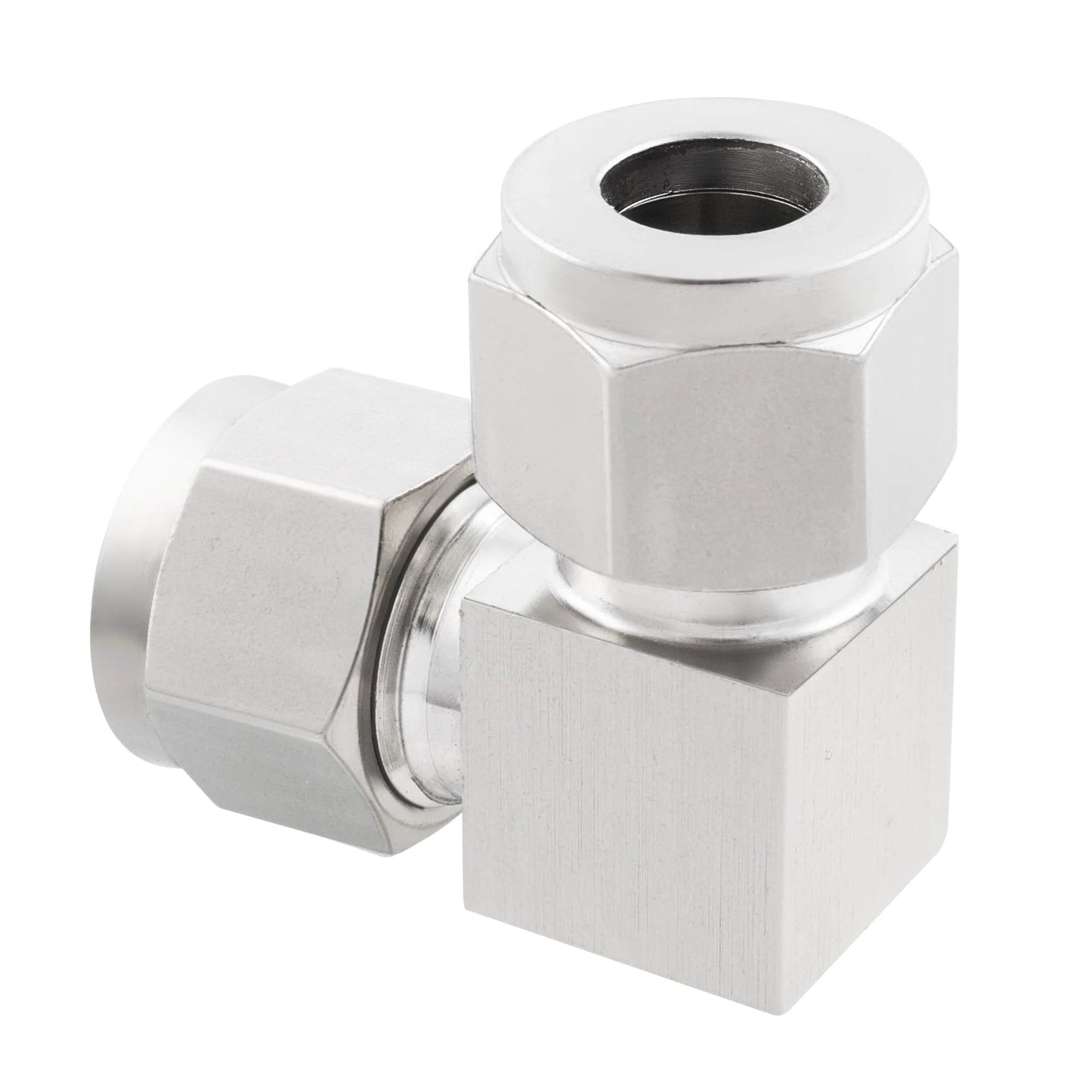 Stainless Steel 304 Compression Tube Fitting 90 Degree Elbow For Quarter Inch OD To Quarter Inch OD Tubing Pack Of 2 High Pressure Up To 2900 PSI