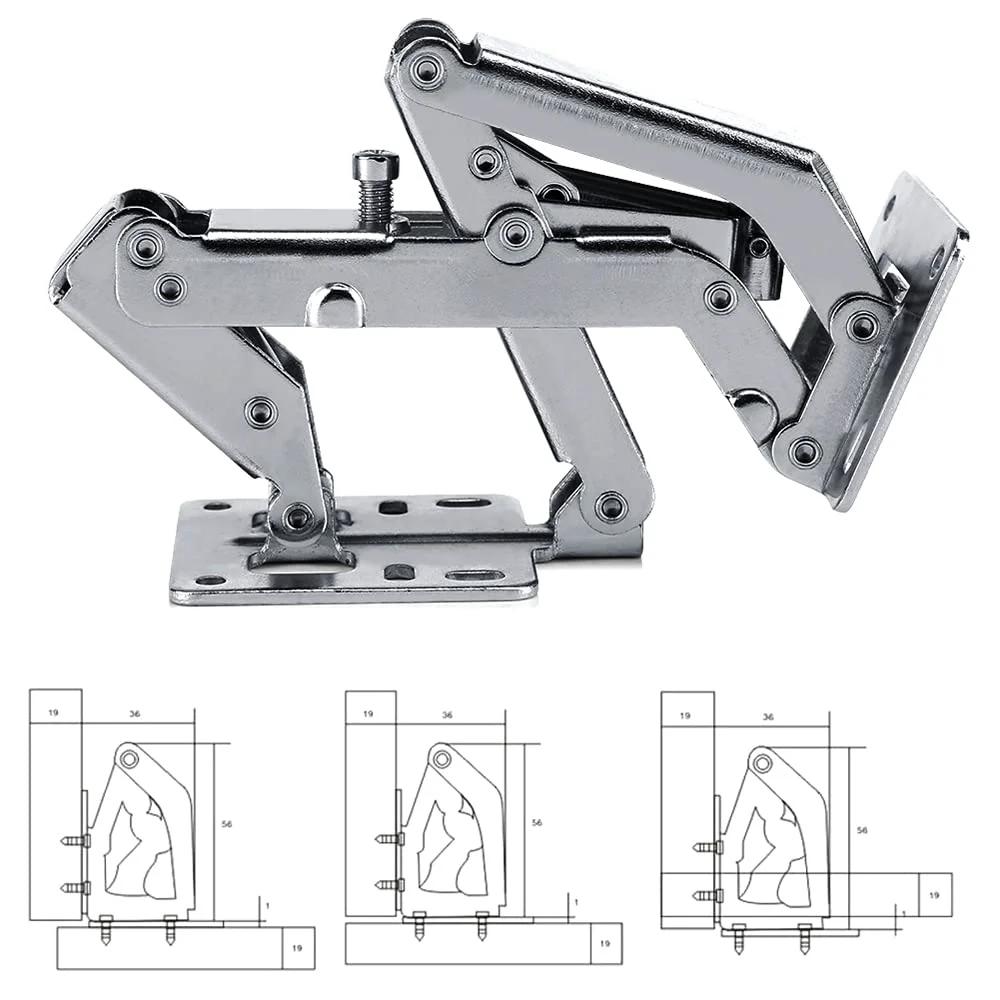 Frameless Cabinet Hinges With Hidden Hydraulic Soft Close And 130 To 170 Degree Adjustable Mount For Kitchen And Wardrobe Easy Install Stainless Steel Nickel Finish Dampers 1 Pair