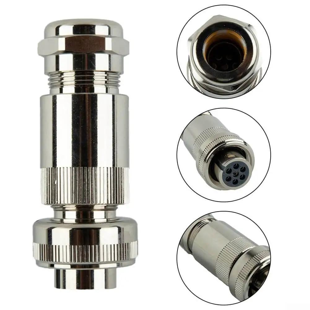 Proportional Valve Plug C14G-A-S7, Metal Female 7-Pin Connector IP67 Sealed, suitable for Rexroth, Moog, Vickers, Parker, Atos.