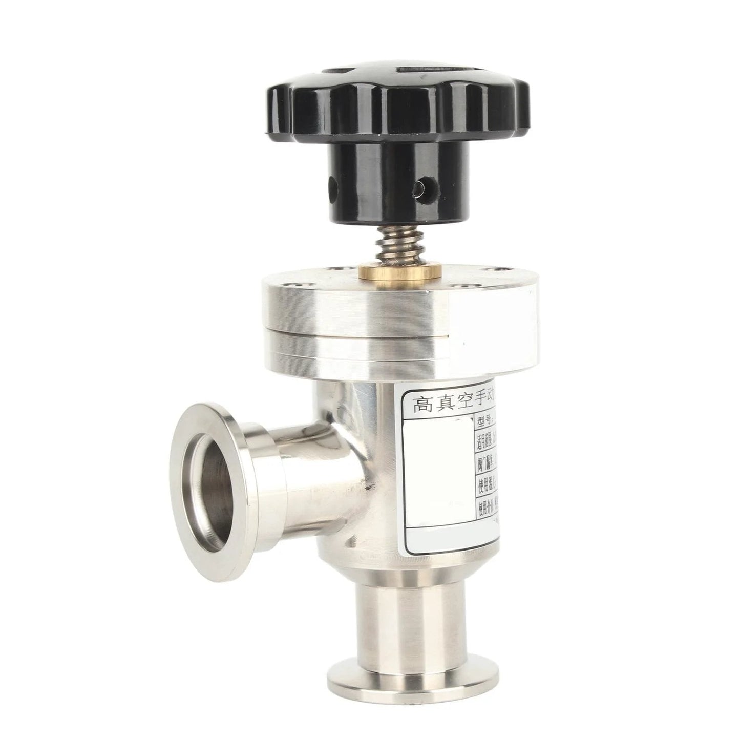 KF25 High Vacuum Manual Right Angle Bellows Isolation Valve In 304 Stainless Steel Pro Grade Build With Welded Bellows And Seat