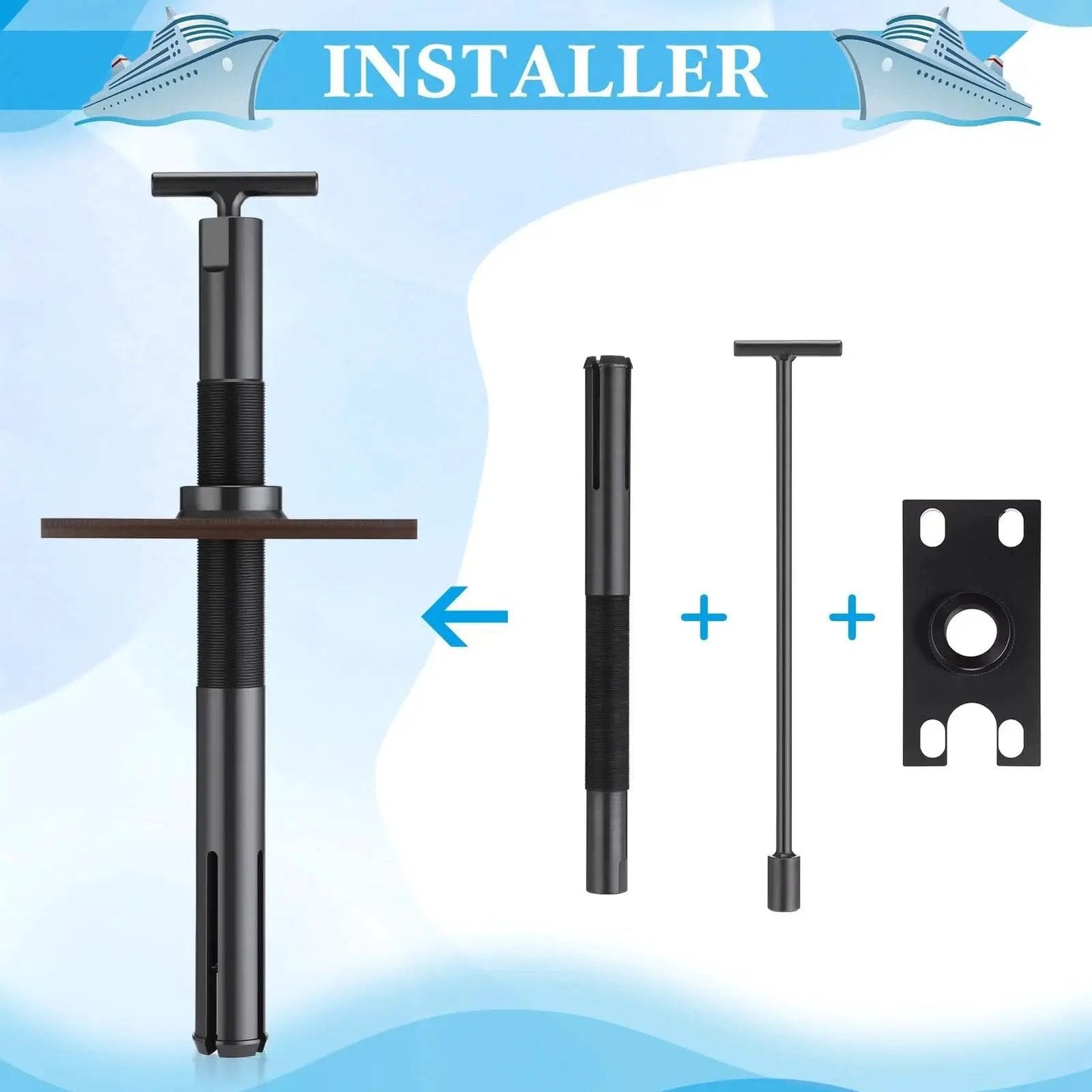 Gimbal Bearing Puller And Installer Kit For Mercruiser Alpha 1 Bravo MR Volvo Cobra Stern Drives tools with components detailed