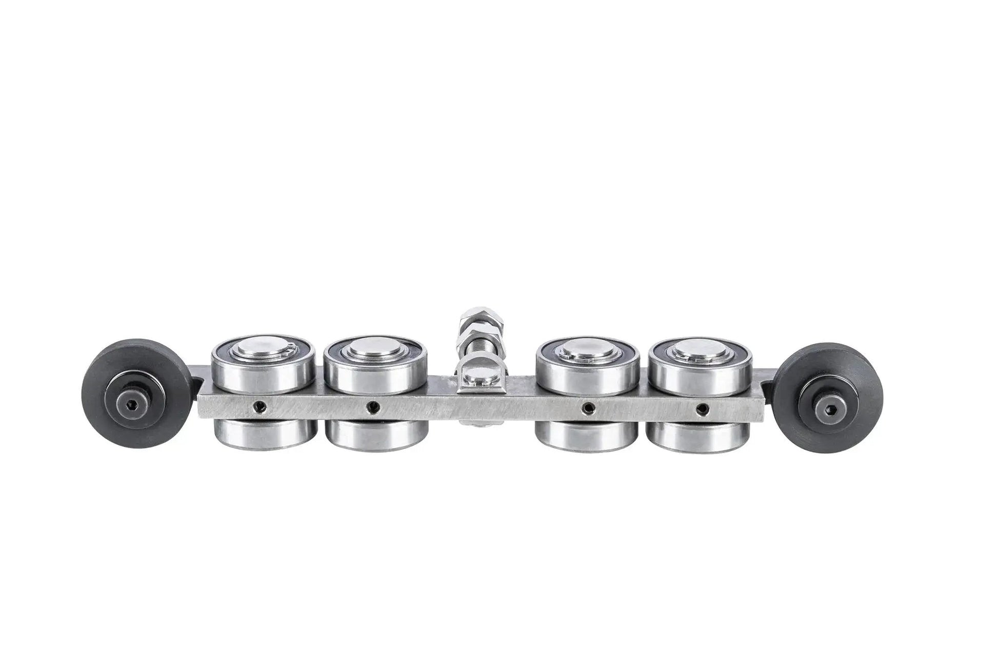 Sliding Gate Trolley Truck Assembly With Four Bearings And Eight Steel Wheels for heavy doors, industrial use, front view