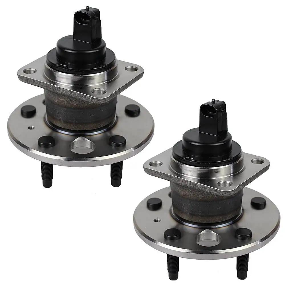 Pair Rear Wheel Hub & Bearing Assembly 512003 for Buick, Cadillac, Olds, Pontiac with ABS, showing 5-lug rear hub design