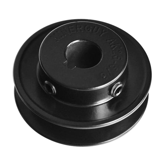 Heavy Duty Cast Iron V Belt Pulley Five Eighth Inch Bore And Two And A Half Inch Outside Diameter Single Groove Sheave For Three L Four L A AX V Belts Fixed Bore With Double Set Screw MINERGUY