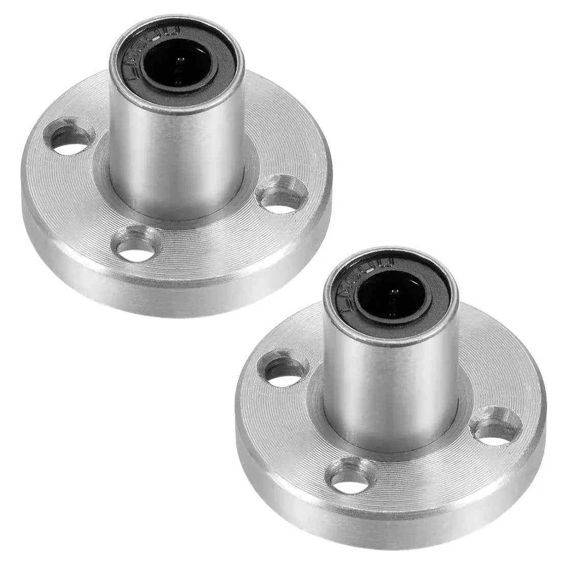 Round Flange Linear Ball Bearings Set for Smooth Motion LM6UU 6mm Bore 12mm OD 19mm Length Pack of 2, sealed, chromium steel