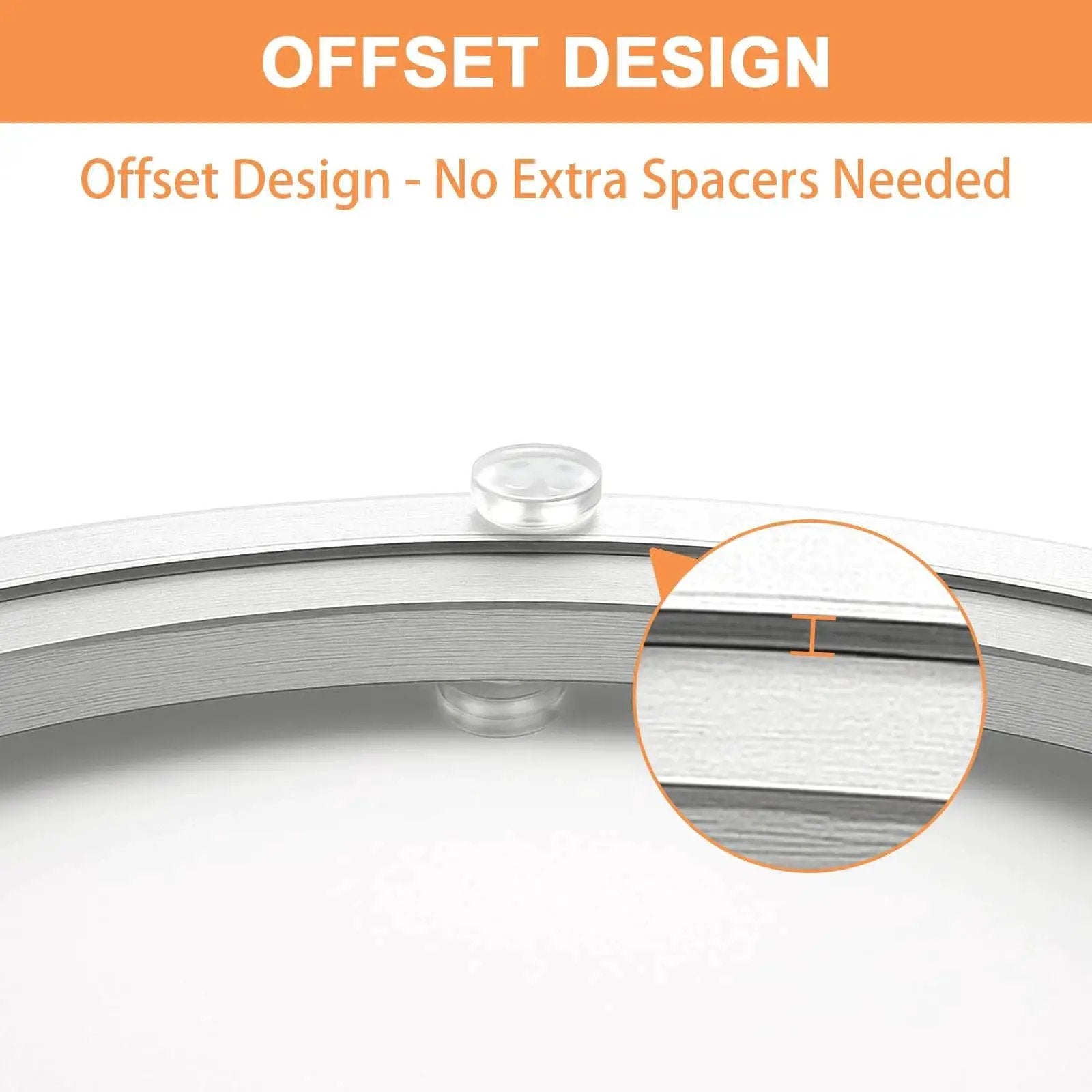 Heavy Duty 12 Inch Lazy Susan Bearing Kit With Metal Turntable Ring 300mm Offset Design Close-up Showing No Extra Spacers Needed