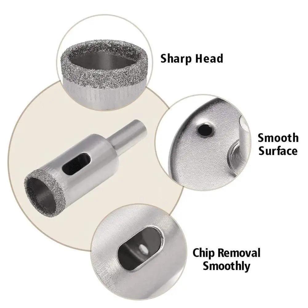 Diamond Hole Saw Kit For Plant Pots 15 Piece Set Easy To Use Drills Clean Drainage Holes In Ceramic Terracotta Glass And Tile