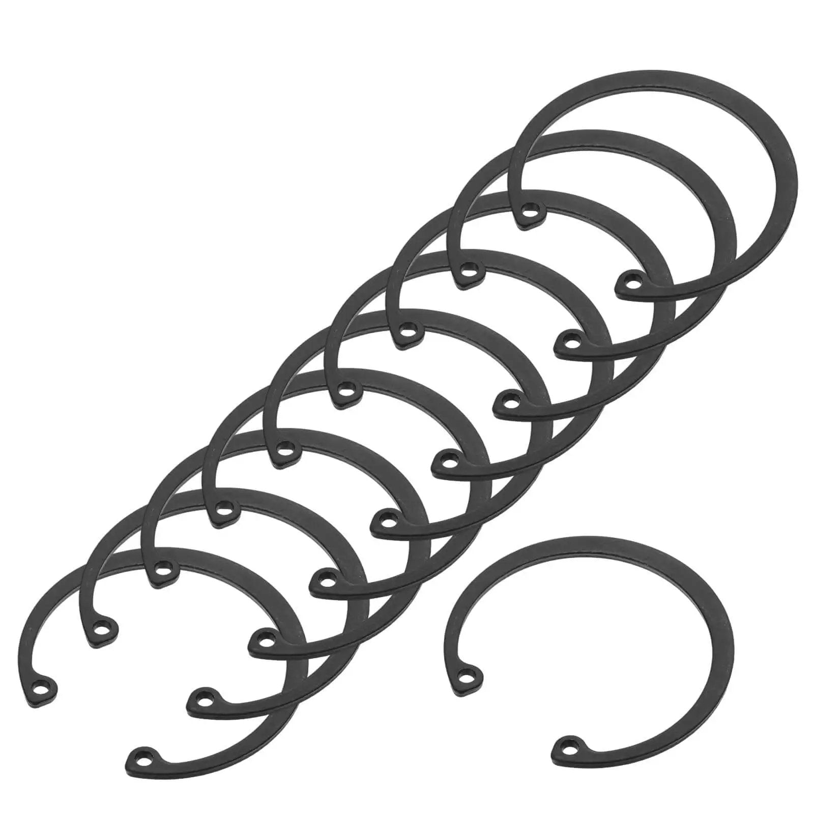 Premium 50 Mm Internal Retaining Rings 10 Pack C Clip Snap Rings 65Mn Manganese Steel For Automotive Grooved Shafts Studs Circlip Retention Ring Set High Strength