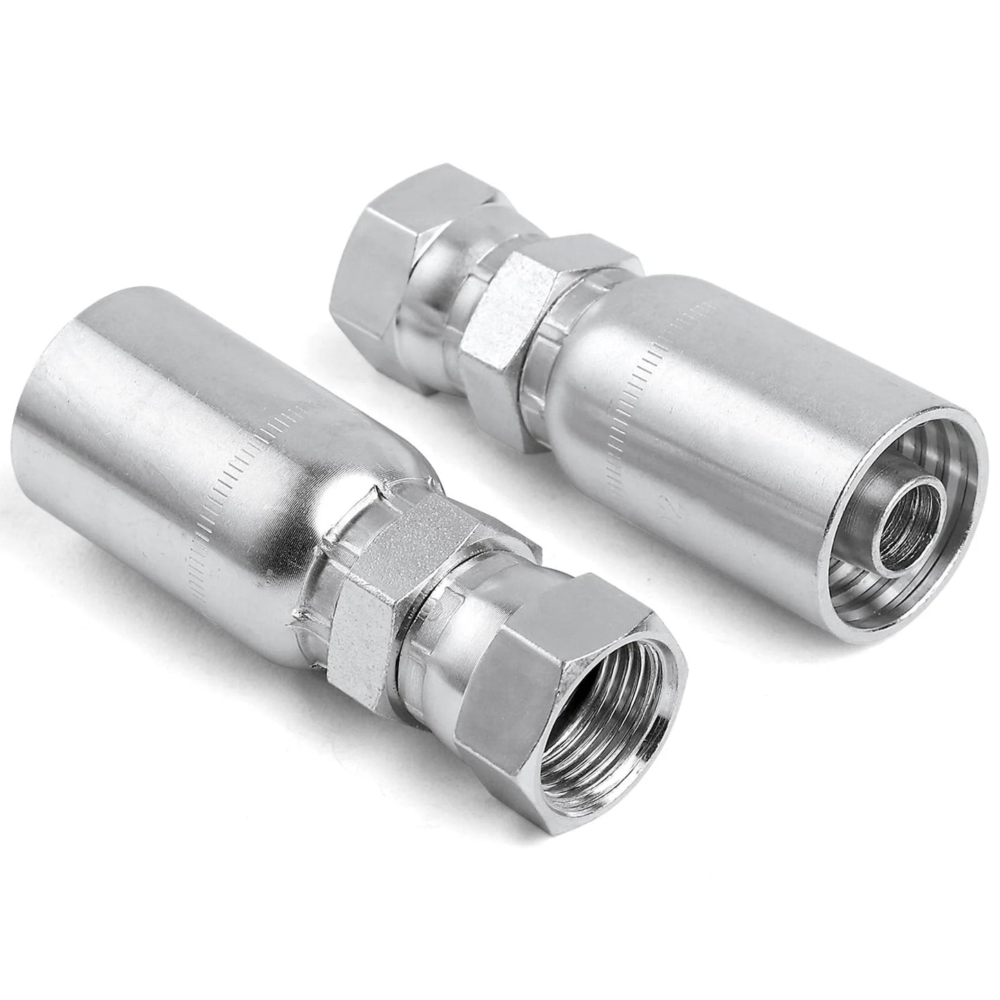 12 Pack Three Eighths Inch Hydraulic Hose Fittings Set For Three Eighths Inch Hose To JIC 37 Degree Female Swivel End Crimp Fittings