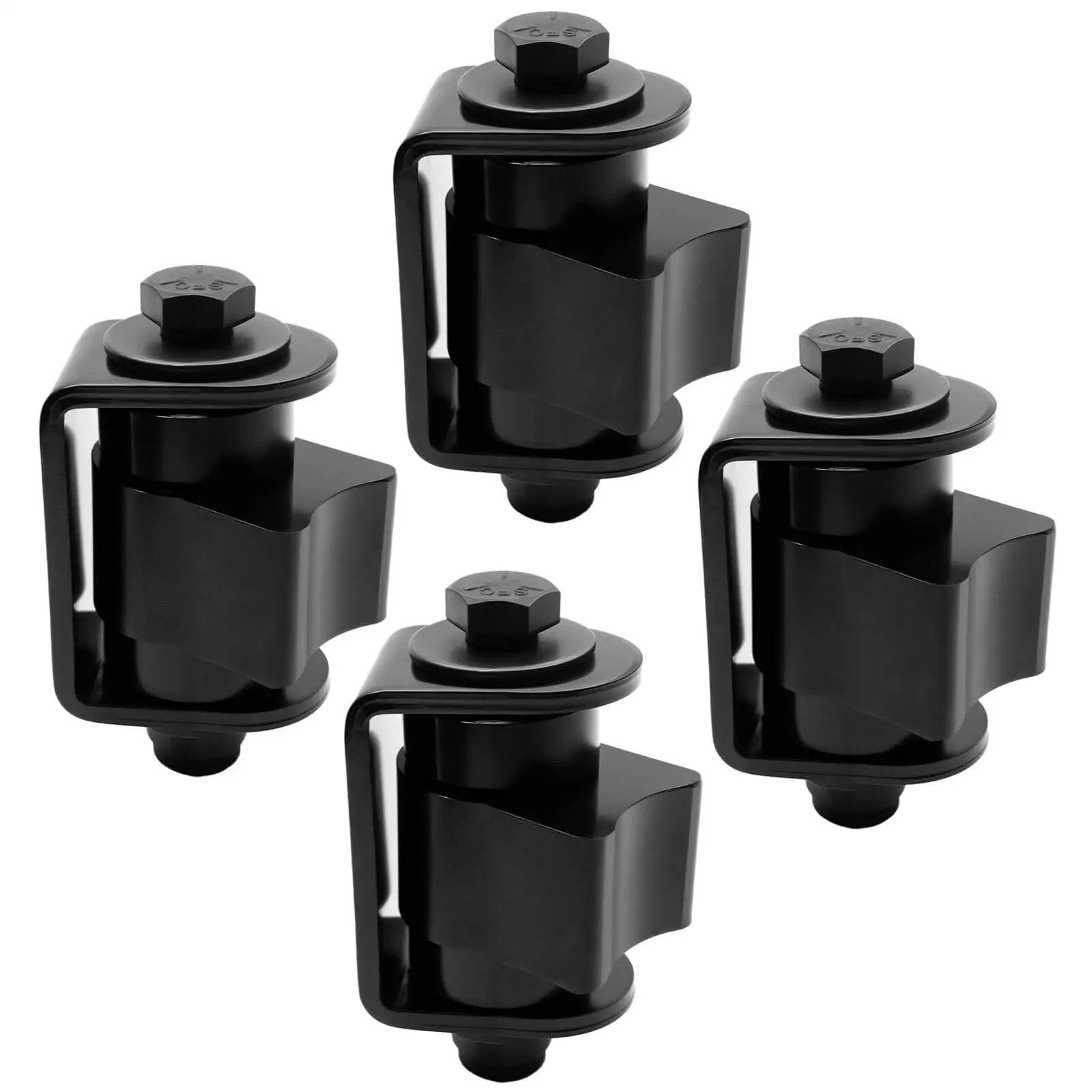 Heavy Duty Weld On Gate Hinges 4 Pack Adjustable Sealed Bearing Swing Gate Hardware For Metal Driveway Gates Farm Fences And Industrial Swing Gates That Are Tough As Nails Supports 1100 Lbs Each Smooth Quiet Operation, front view of hinges with black finish