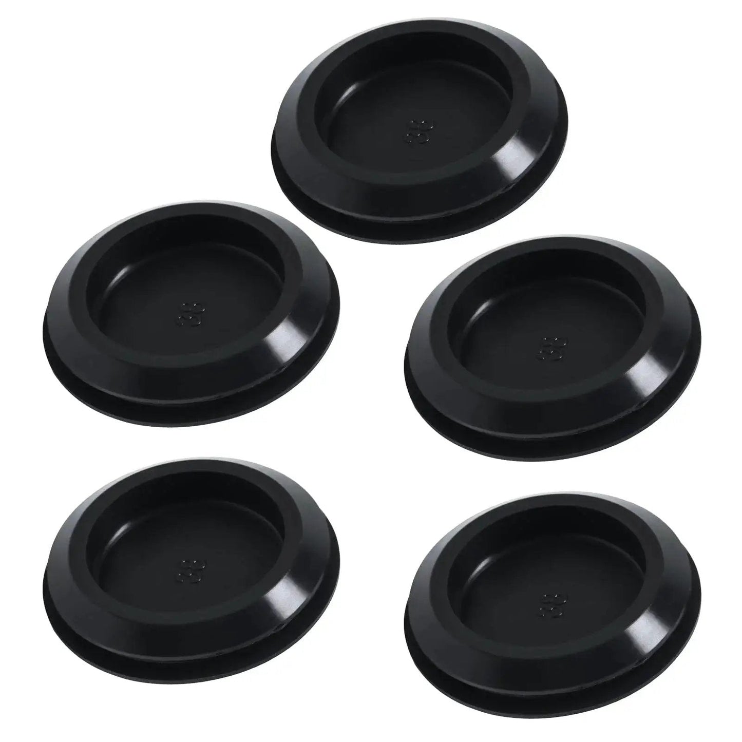 5 Pack Round Hole Plugs 1-1/2 Inch 38mm Silicone Snap In Locking Waterproof Stopper for Automotive Industrial Applications