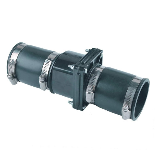 2 Inch Slip On Sump Pump Check Valve With ABS Body EPDM Ends And Stainless Steel Clamps For Quiet Corrosion Resistant Performance