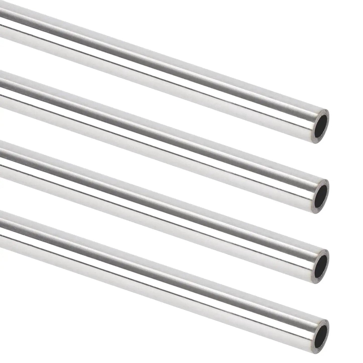 Durable 304 Stainless Steel Tube Half Inch OD Round Pipe Metal Tubing Ten Inch Length One Millimeter Wall Thick Four Pack