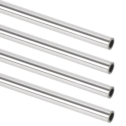 Durable 304 Stainless Steel Tube Half Inch OD Round Pipe Metal Tubing Ten Inch Length One Millimeter Wall Thick Four Pack