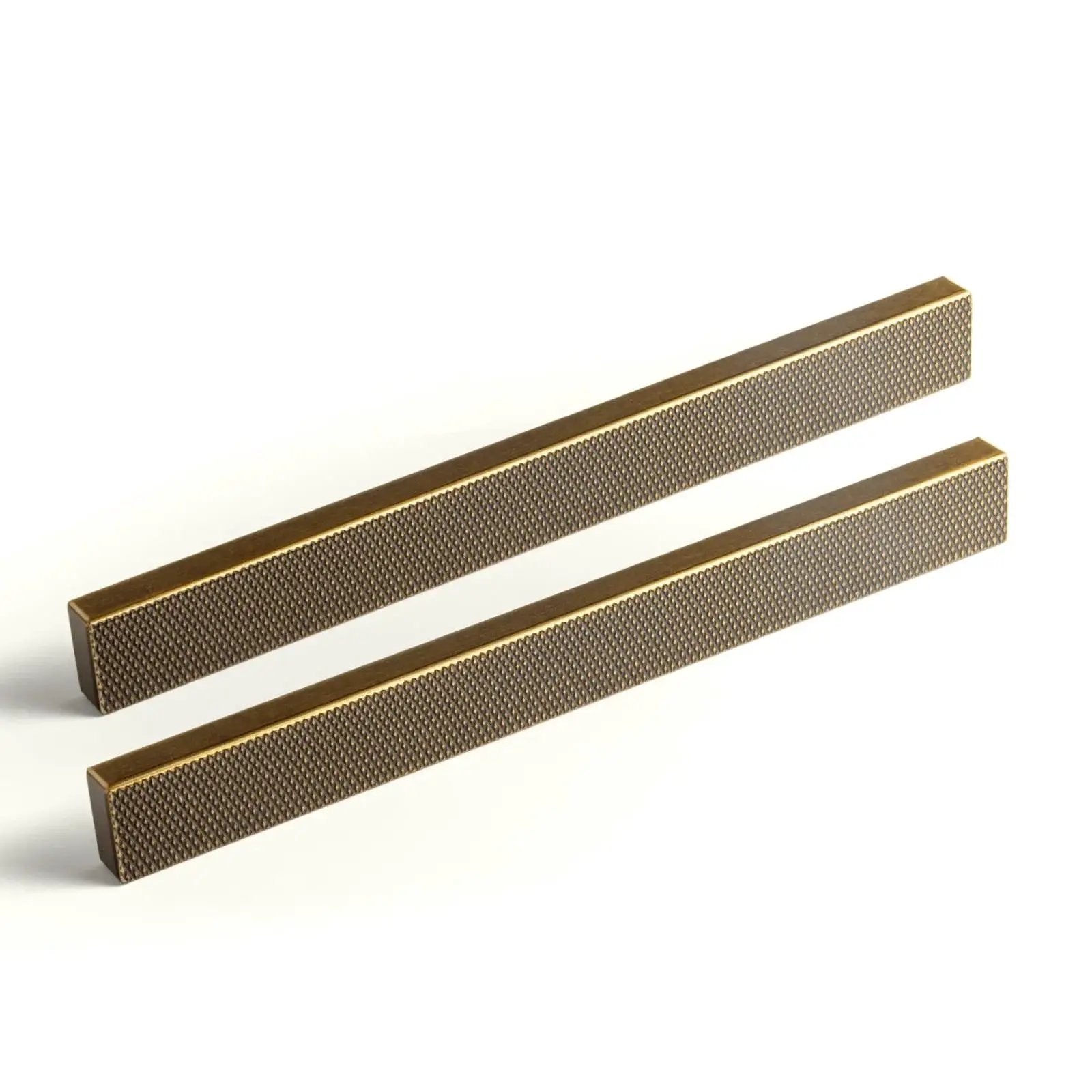 Antique Brass Knurled Cabinet Pulls 6 Pack 5 Inch Length With Deep Textured Knurl For Secure Grip In Drawers And Dressers