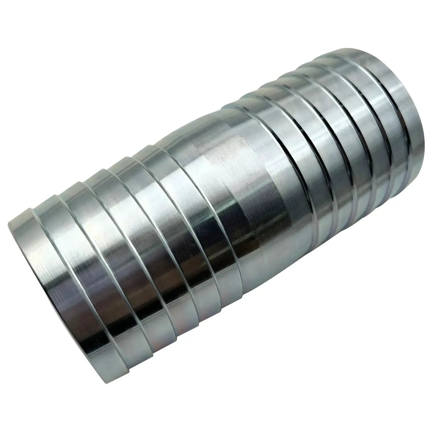 Heavy Duty Two Inch Stainless Steel Hose Barb Fitting Straight Barbed Coupler With Four Clamps For Oil And Water 304 Stainless Steel Construction