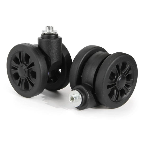 2 Pack Luggage Wheel Replacement Set For Suitcases, 55 Mm Diameter, 25 Mm Axle, Universal Silent 360 Degree Spinner Wheels