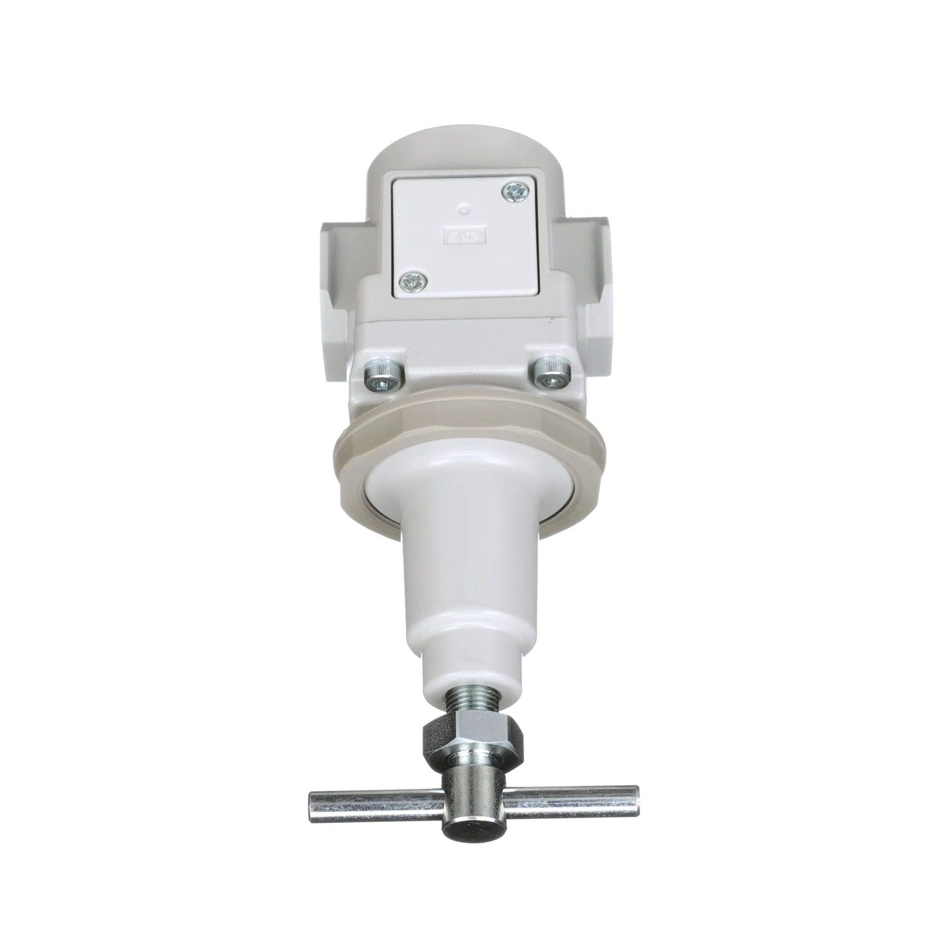Heavy Duty Air Pressure Regulator With T Handle And Gauge For 3/8 Inch NPT, 0 To 150 PSI Regulation, 250 PSI Max, front view