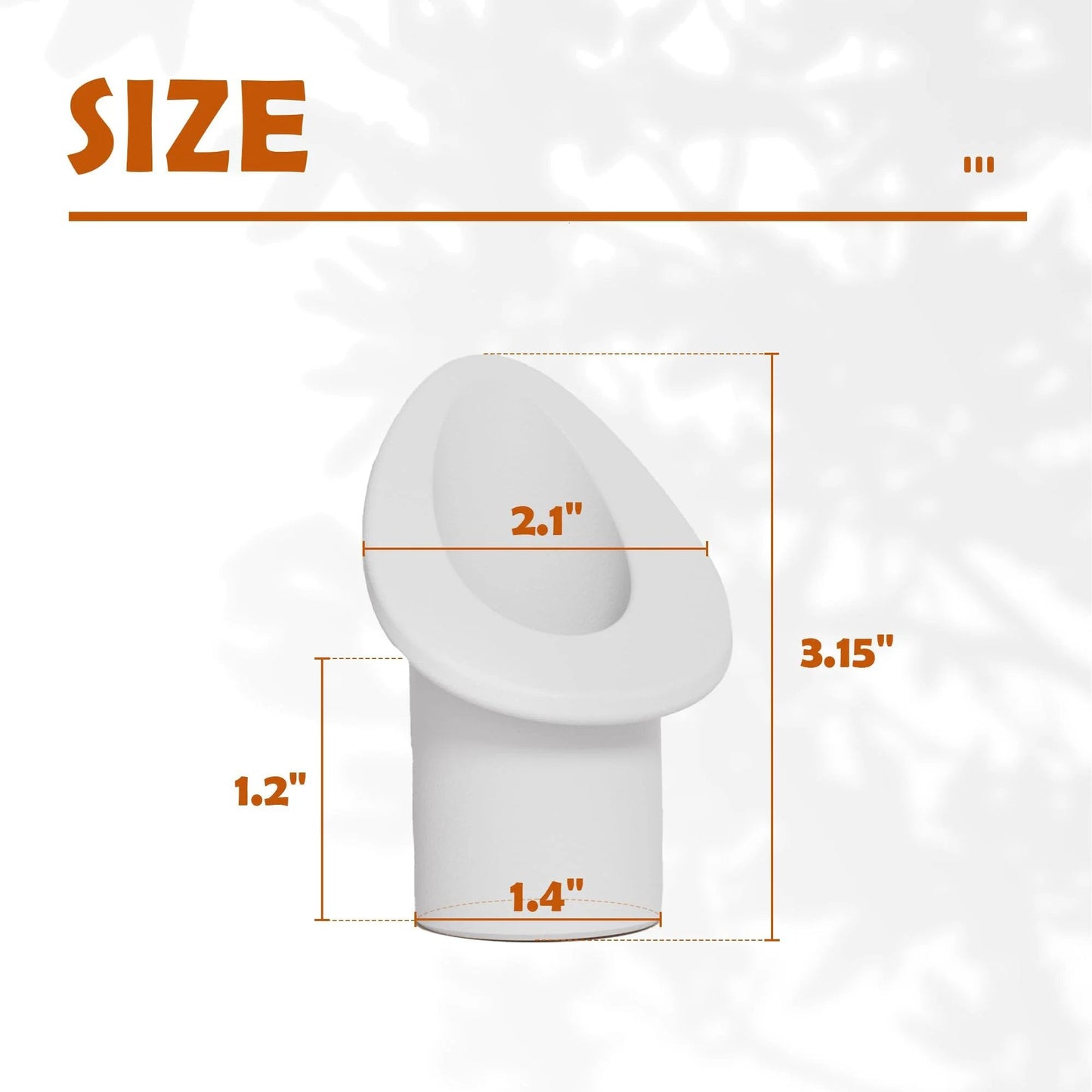 Heavy Duty Ceramic Insulating Nozzle For Furnace Replacement Pipe dimensions shown with measurements in inches