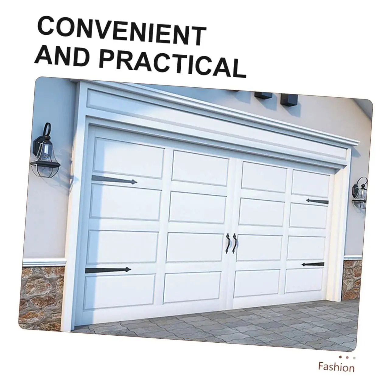 Premium Door Hinges Set For Garage And Shed Built To Last Gatuida Heavy Duty Easy To Install shown on white garage door