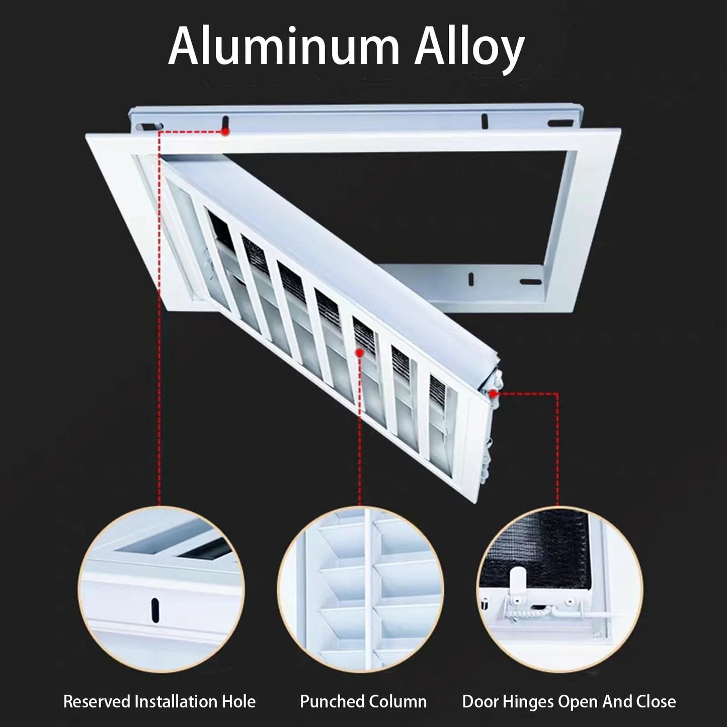 8x8 Inch Heavy Duty Aluminum Access Panel Door For Plumbing Electrical HVAC And Wall Ceiling Concealment With No Tools Needed Installation