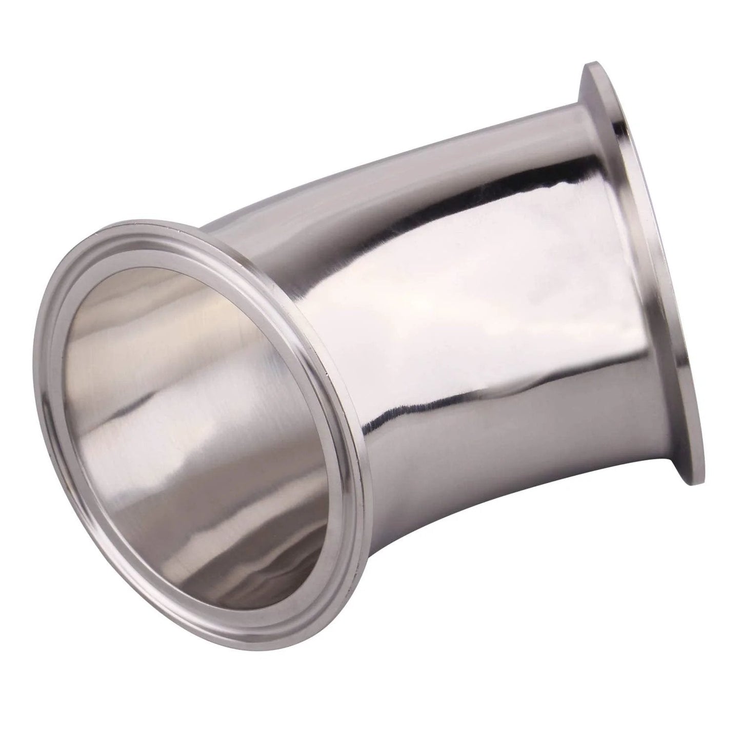 Stainless Steel 304 3 Inch 45 Degree Heavy Duty Clamp Elbow Fitting For Tri Clamp Pipelines Connects Tubes At 76mm OD High Pressure 250 Psi