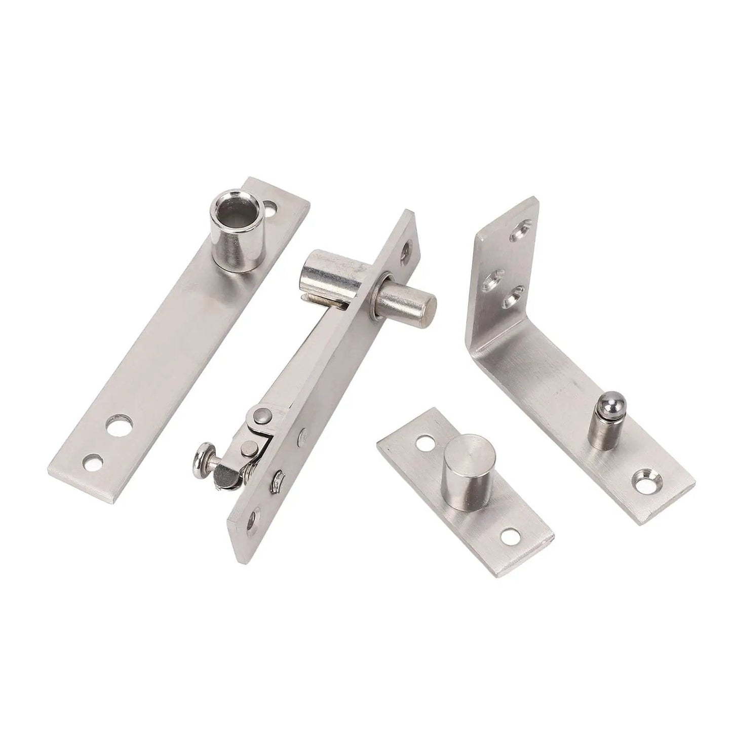 Stainless Steel Concealed Door Pivot Hinge With Adjustable Extension For Wooden Doors And Secret Doors, Smooth 180 Degree Rotation